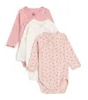 PETIT BATEAU SET OF 3 BODYSUITS (0-12 MONTHS)