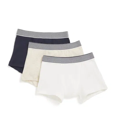 Petit Bateau Kids' Set Of 3 Cotton Boxers