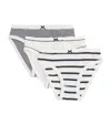Petit Bateau Set Of 3 Cotton Knickers In Multi