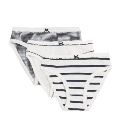 Petit Bateau Kids' Set Of 3 Cotton Knickers In Multi