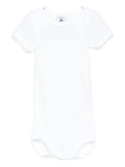 Petit Bateau Babies' Short-sleeve Bodysuit In White