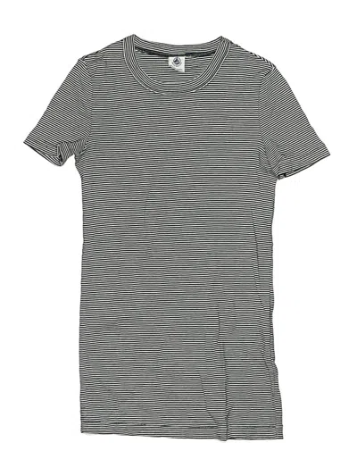 Pre-owned Petit Bateau Kids' Short Sleeve Henley Shirt In Blue
