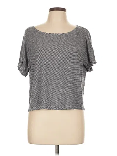 Pre-owned Petit Bateau Short Sleeve Top Gray Scoop Neck Tops