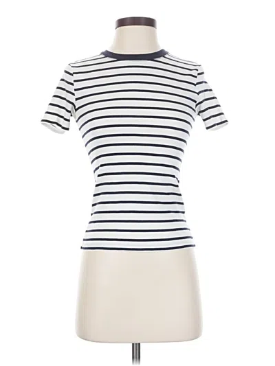 Pre-owned Petit Bateau Short Sleeve Turtleneck In Ivory