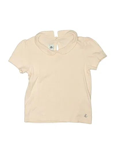 Pre-owned Petit Bateau Kids' Short Sleeve Turtleneck In White