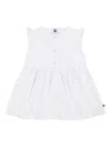 Petit Bateau Sleeveless Cotton Dress In White