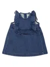 Petit Bateau Sleeveless Denim Dress In Blue