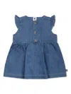 Petit Bateau Sleeveless Denim Dress In Blue