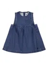 Petit Bateau Sleeveless Denim Dress In Blue
