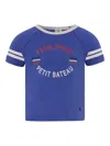 Petit Bateau Slogan-print T-shirt In Blue