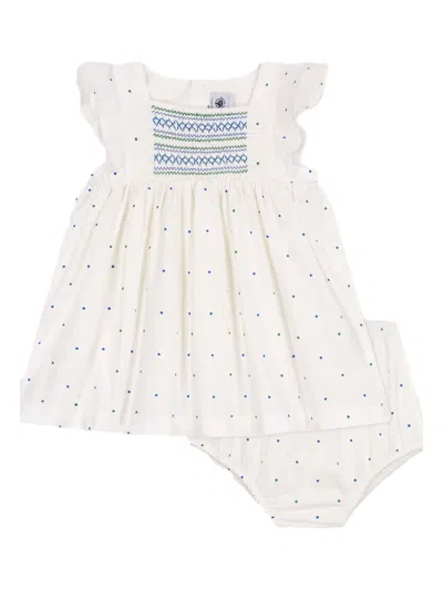 Petit Bateau Babies' Spot-pattern Dress Set