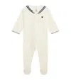 Petit Bateau Stripe-detail All-in-one In White