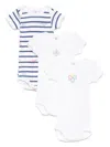 Petit Bateau Striped Babygrows (set Of Three)