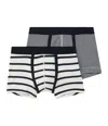 Petit Bateau Striped Bi-pack Boxer In Blu