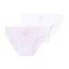 Petit Bateau Striped Bi-pack Slip In Rosa