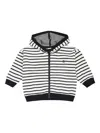 Petit Bateau Striped Hoodie In 黑色