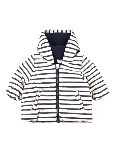 Petit Bateau Babies' Striped Jacket In White