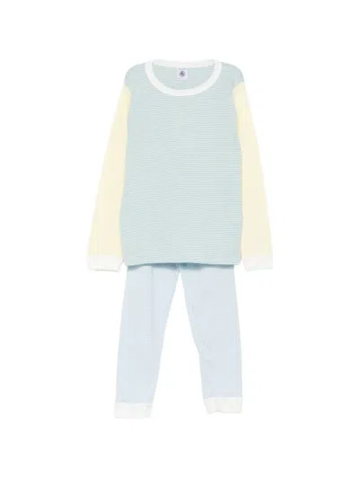 Petit Bateau Kids' Striped Pyjama In Blue