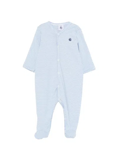 Petit Bateau Babies' Striped Pyjamas In Blue
