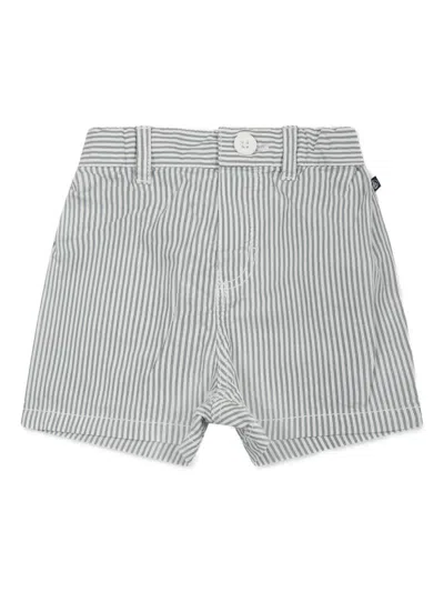 Petit Bateau Babies' Striped Shorts In Grey