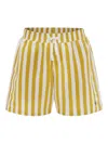 Petit Bateau Striped Swim Shorts In Yellow
