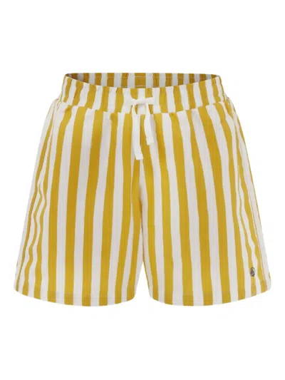 Petit Bateau Kids' Striped Swim Shorts In Yellow