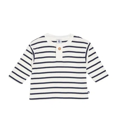 Petit Bateau Kids' Striped Top In White