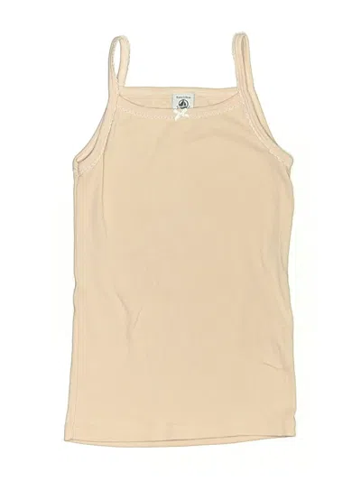 Pre-owned Petit Bateau Kids' Tank Top Tan Halter Neckline Tops