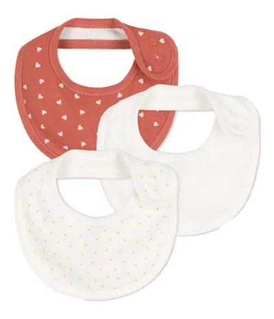Petit Bateau Tri-pack Bibs In Bianco