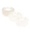 Petit Bateau Tri-pack Bibs In Bianco