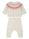Petit Bateau Tricot Knit Trousers (set Of Two) In Neutrals