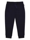 Petit Bateau Tube-knit Track Pants In Blue