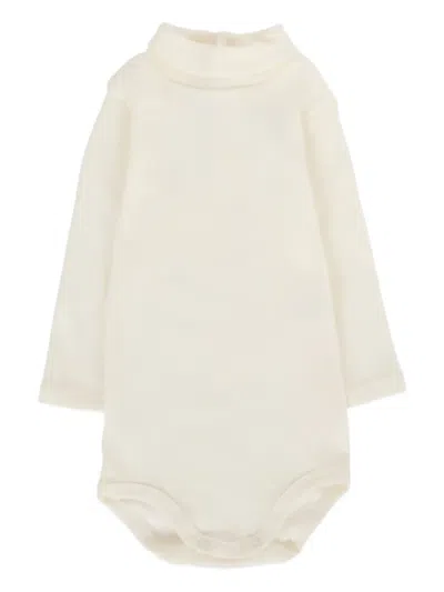 Petit Bateau Babies' Turtleneck Bodysuit In White