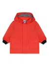 Petit Bateau Water-repellent Raincoat In Red