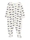 Petit Bateau Whale-print Pajama In White