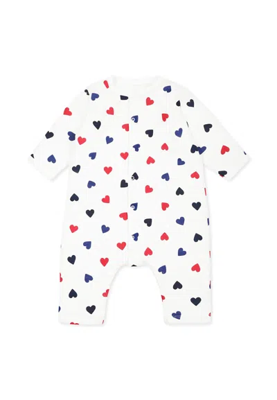 Petit Bateau White Babygrow For Babykids With Hearts