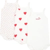 PETIT BATEAU WHITE SET FOR BABY GIRL WITH HEARTS