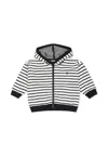 Petit Bateau White Sweatshirt For Babykids With Logo In White