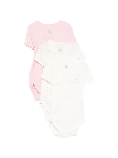 Petit Bateau Babies' Wrap-design Bodies (set Of Three) In Multi