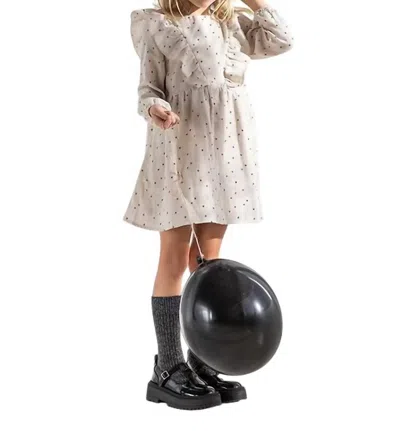 Petit Indi Kids' Girls Polka Dot Dress In White