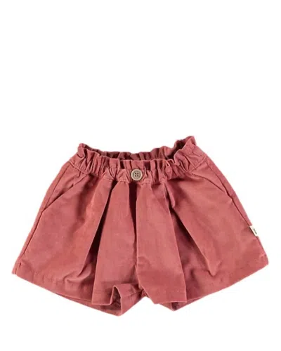 Petit Indi Kids' Girls Textured Shorts In Red