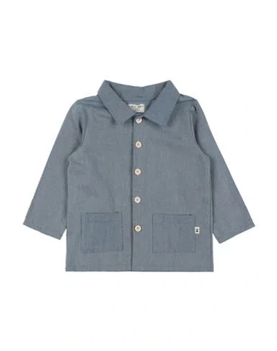 Petit Indi Babies'  Toddler Boy Shirt Slate Blue Size 6 Cotton In Multi
