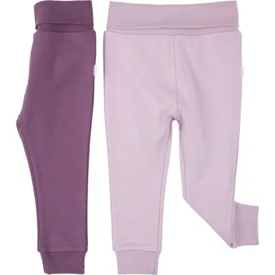 Petit Lem Babies'  Assorted 2-pack Stretch Cotton Leggings In Purple