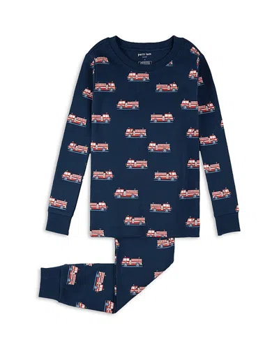 Petit Lem Boys' Fire Truck Print Pajama Set - Big Kid In Animal Print