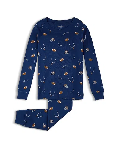 Petit Lem Boys' Football Play Print Pajama Set - Big Kid In Animal Print