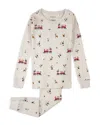 Petit Lem Boys' Santa's Workshop Print Pajama Set - Little Kid In White