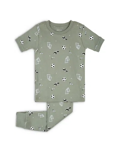 Petit Lem Boys' Soccer Print Pajama Set - Little Kid, Big Kid In Green