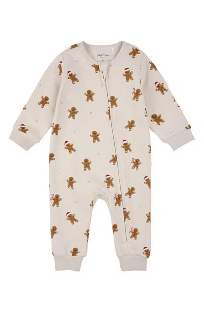 Petit Lem Kids'  Gingerbread Playsuit In Neutral
