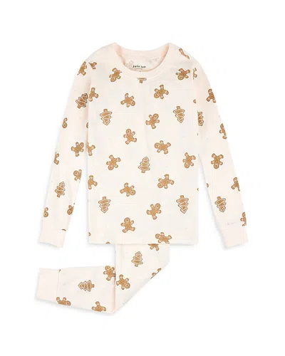 Petit Lem Girls' Gingerbread Pajama Set - Little Kid In Light Pink