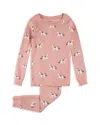 Petit Lem Girls' Royal Horses Print Pajama Set - Little Kid In Pink